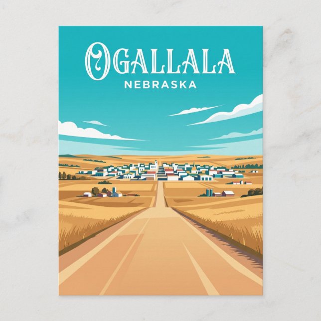 Cartão Postal Ogallala EUA (Frente)