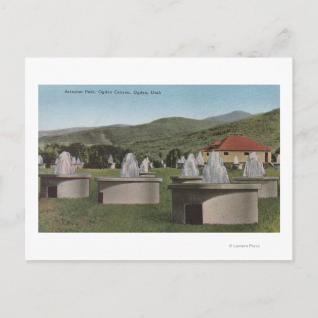 Cartão Postal Ogden, UtahView do Artesian ParkOgden, Utah (Frente)