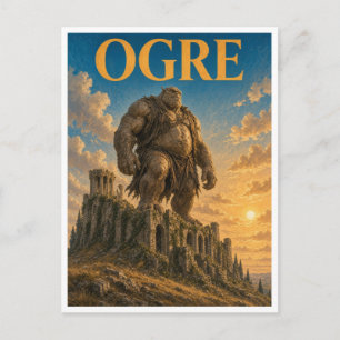 Cartão Postal Ogro, Monstro da Fantasia Gótica