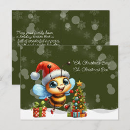 Cartão Postal "Oh, Abelha de Natal, Oh, Abelha de Natal"