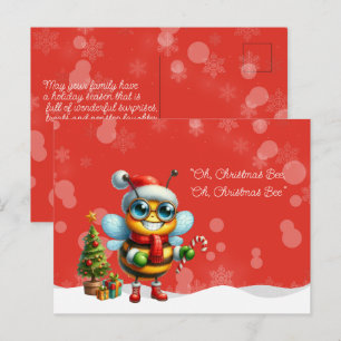 Cartão Postal "Oh, BEE de Natal, Oh, BEE de Natal"