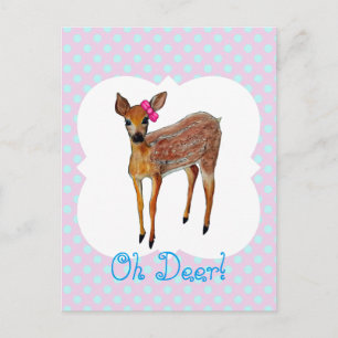 Cartão Postal "Oh Deer" cervo