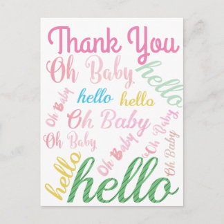 Cartão Postal Oh Menina Personalizada Rosa Menina