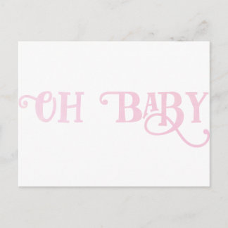 Cartão Postal Oh Menina Personalizada Rosa Menina