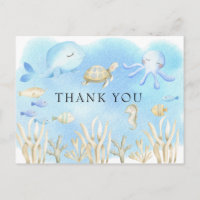 Oh Menino Sob O Chá de fraldas Do Mar Obrigado