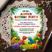 Oh Não! Outra Festa de Aniversário com Tema de Din