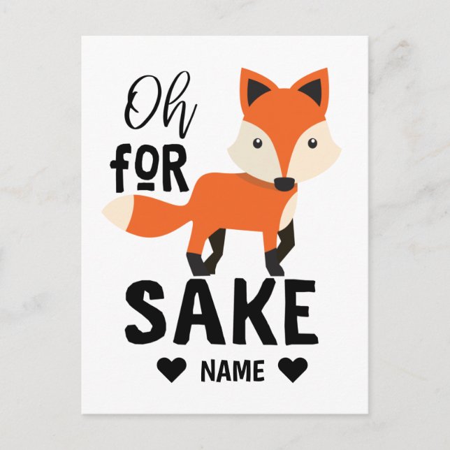 Cartão Postal Oh Para Fox Sake (Frente)
