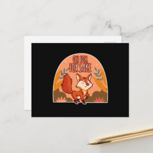 Cartão Postal Oh Pela Raposa Cute e Engraçado Raposa