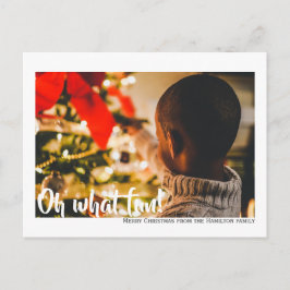 Cartão Postal Oh Que Diversão Foto Natal Feliz Personalizado