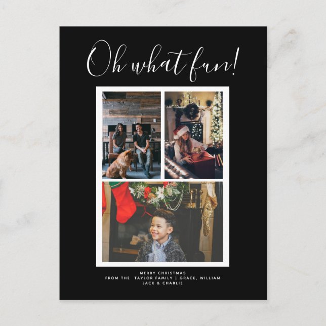 Cartão Postal Oh Que Foto Feriada de Natal Divertida Personaliza (Frente)