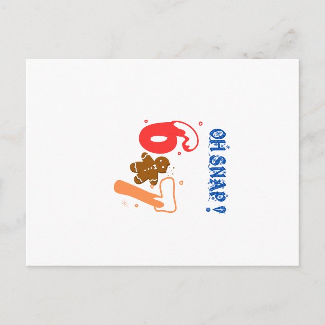 Cartão Postal Oh Snap Gingerbread 67 (Frente)