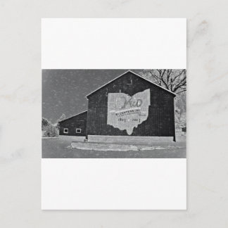 Cartão Postal Ohio Barn No Inverno