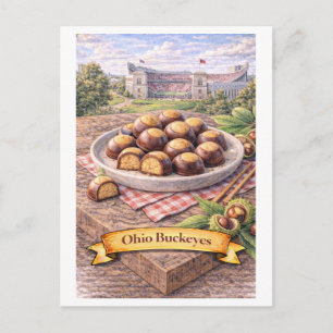 Cartão Postal Ohio Buckeyes (Série de Comida Americana)