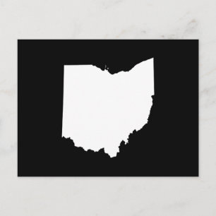 Cartão Postal Ohio em Branco e Negro