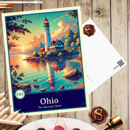 Cartão Postal Ohio | Postcard Anime Estilo Cel Shaded