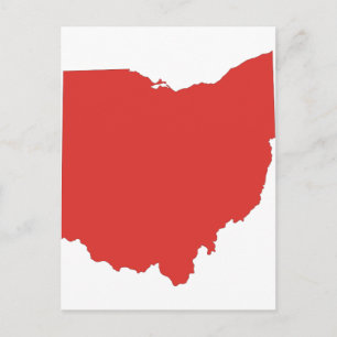 Cartão Postal Ohio - um Estado VERMELHO