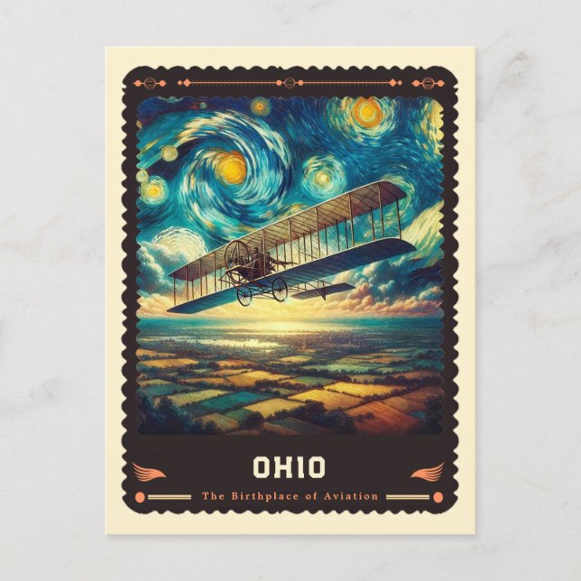 Cartão Postal Ohio | Vincent Van Gogh inspirado (Frente)