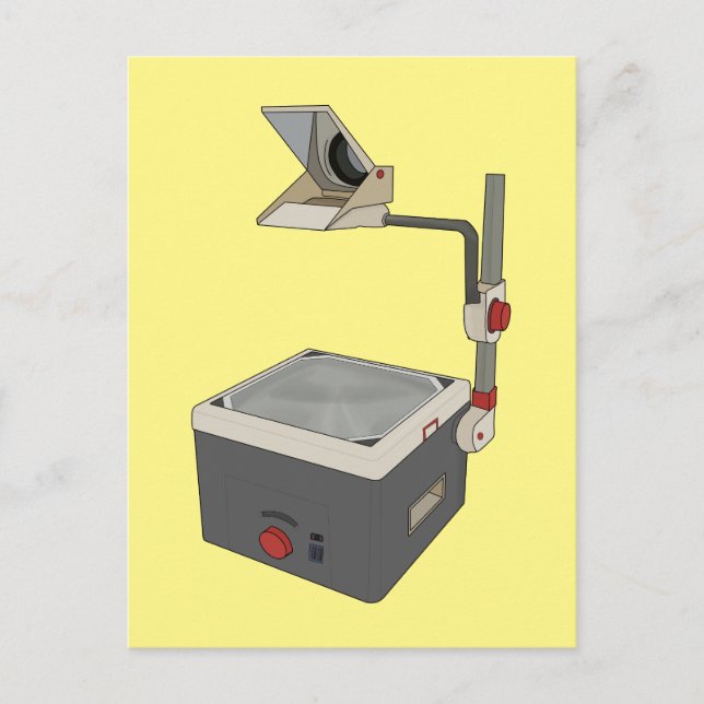 Cartão Postal OHP 80s 90s Overhead Projector (Frente)