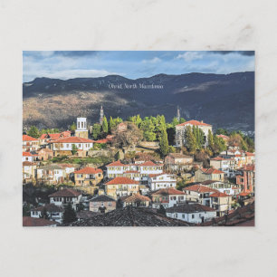 Cartão Postal Ohrid, foto pitoresca da Macedônia do Norte,