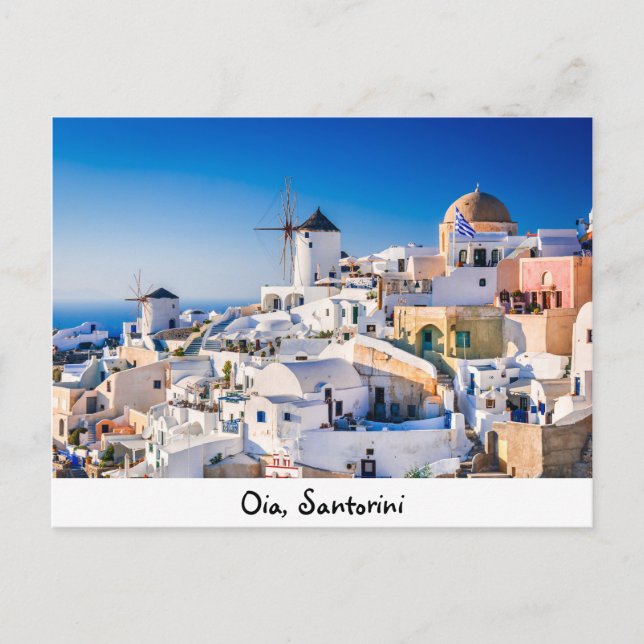 Cartão postal Oia Santorini (Frente)