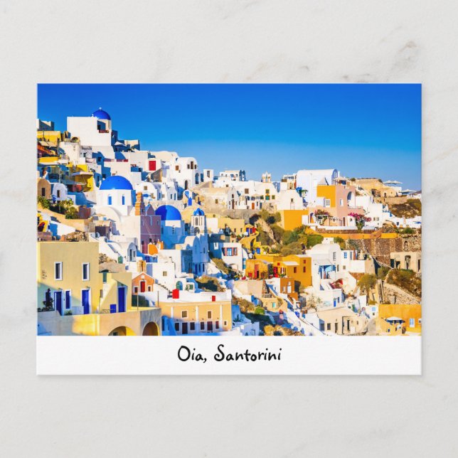 Cartão postal Oia Santorini (Frente)
