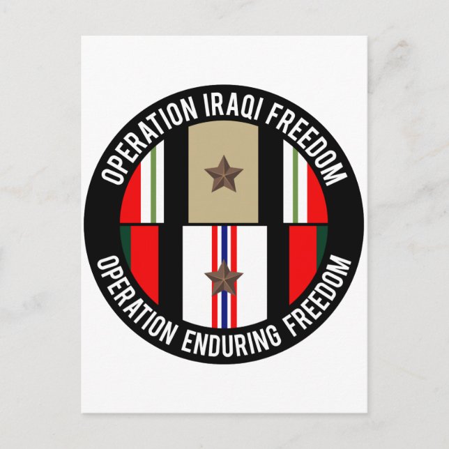 Cartão Postal OIF - OEF 1 estrela (Frente)