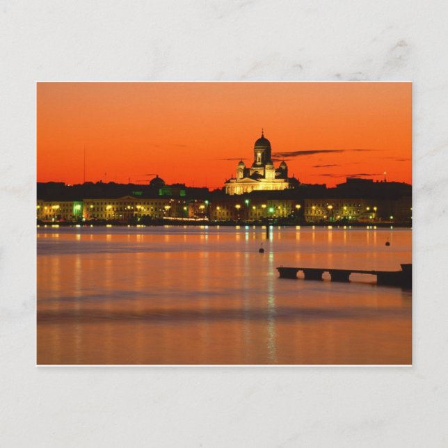 Cartão Postal Oitar wilight, Helsinki, Finlândia (Frente)