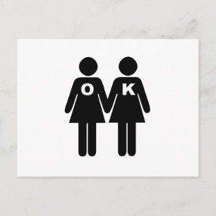 Cartão Postal OK PARA SER GAY (lésbica)