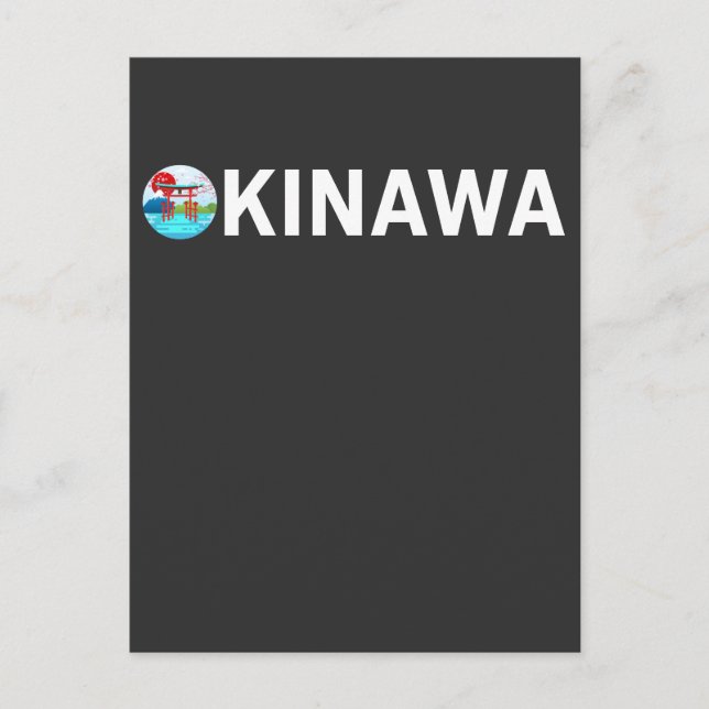 Cartão Postal Okinawa Japão Art Cherry Blossom Japonês (Frente)