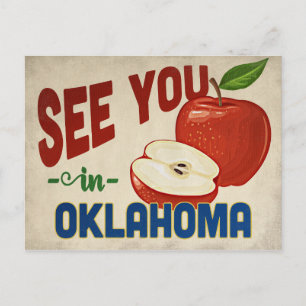 Cartão Postal Oklahoma Apple - Viagens vintage