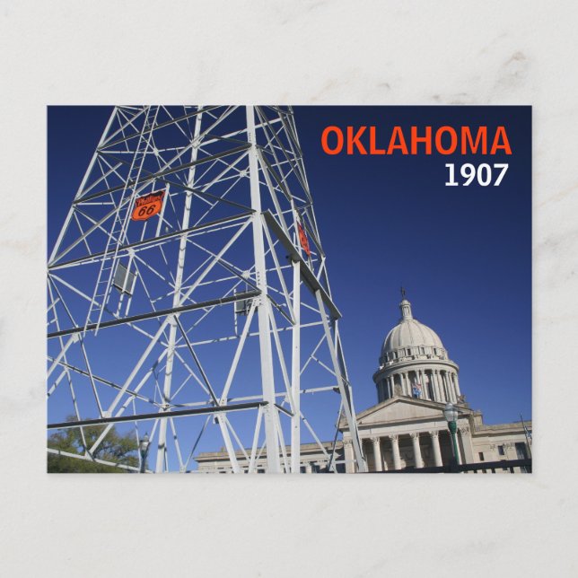 Cartão Postal Oklahoma centennial postcard (Frente)