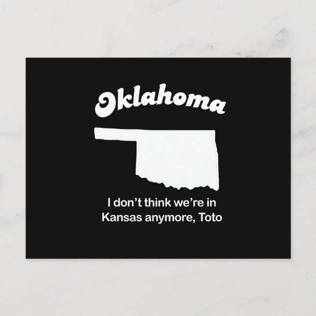 Cartão Postal Oklahoma - Eu acho que não estamos no Kansas (Frente)