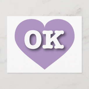 Cartão Postal Oklahoma Lavanda Heart - Big Love