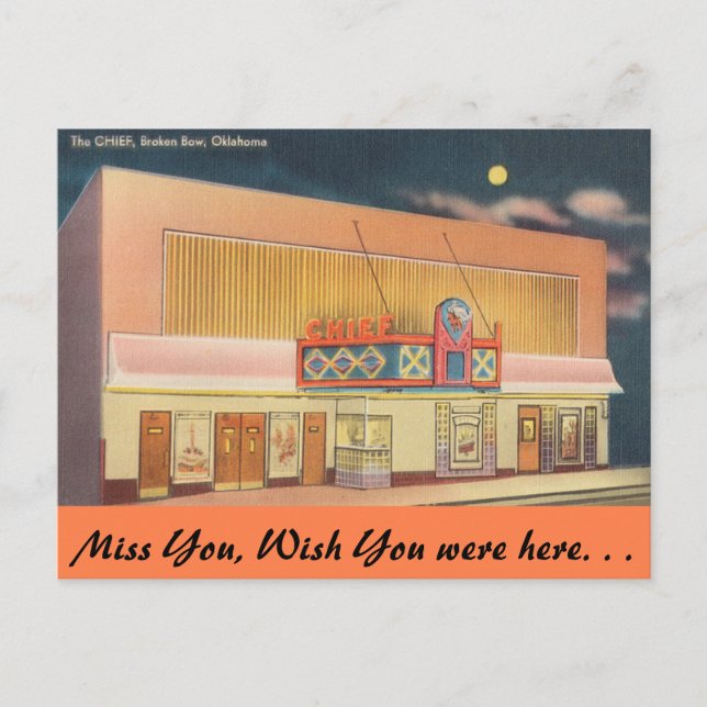 Cartão Postal Oklahoma, O Teatro Chefe, Arco Quebrado (Frente)