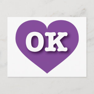 Cartão Postal Oklahoma Purple Heart - Eu amo OK
