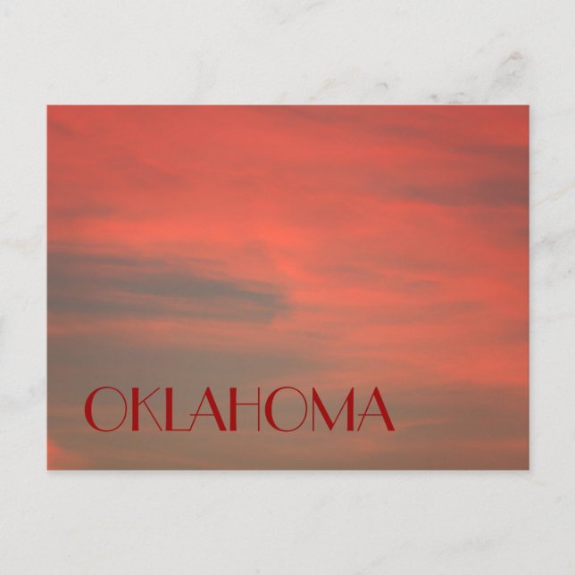 Cartão postal OKLAHOMA Red Sky (Frente)