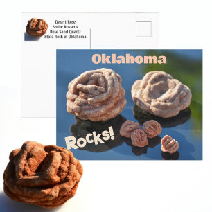Cartão Postal Oklahoma Rochas Desert Rose Estado Rocha Fotográfi