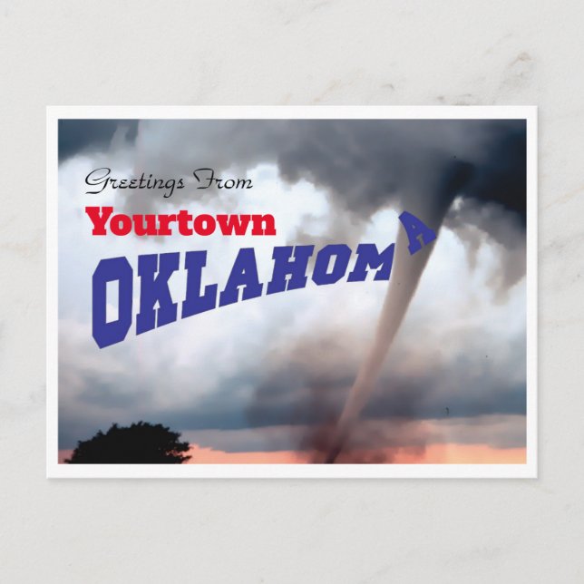 Cartão Postal Oklahoma Tornado (Frente)