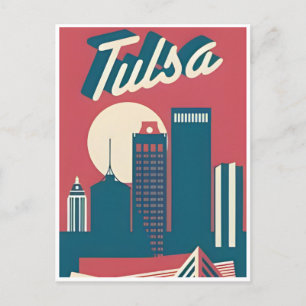 Cartão Postal Oklahoma Viagem Antiga América Tulsa EUA