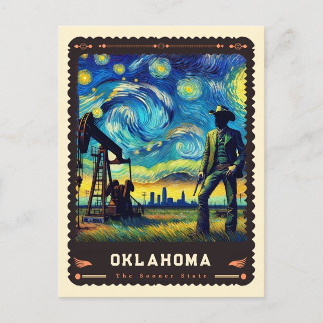 Cartão Postal Oklahoma | Vincent Van Gogh inspirado (Frente)