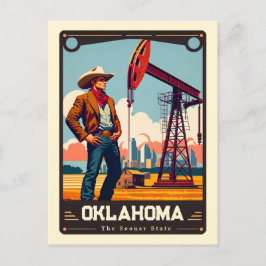 Cartão Postal Oklahoma | Vintage espirituosa patriótica