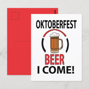 Cartão Postal Oktoberfest Cerveja Divertida Oktoberfest