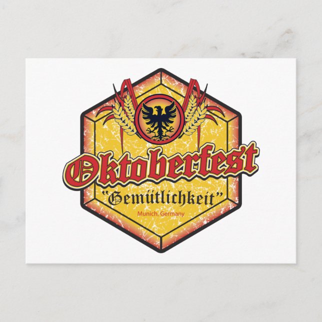 Cartão Postal Oktoberfest - Design do Pentágono (Frente)