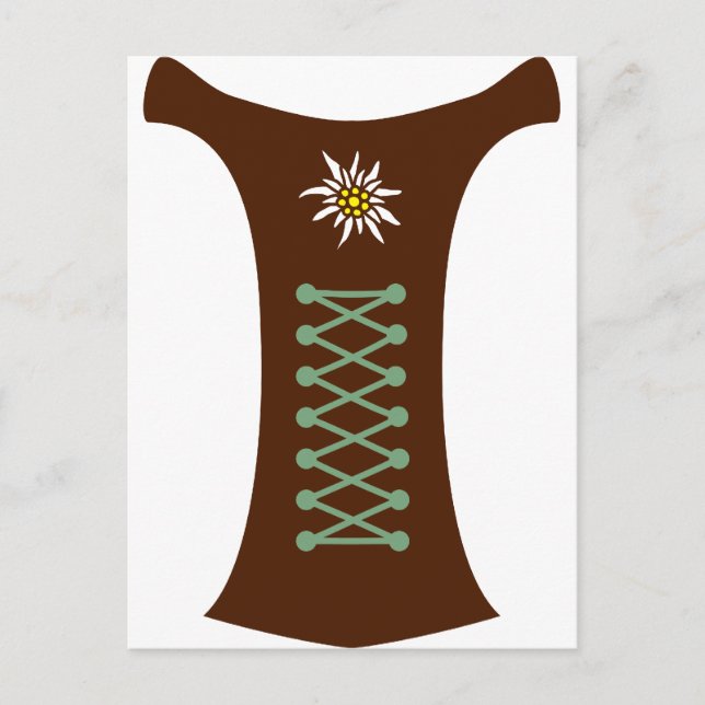 Cartão Postal Oktoberfest Dirndl (Frente)