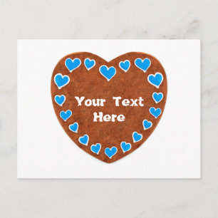 Cartão Postal Oktoberfest Lebkuchen Herz mit Copy space für Tex