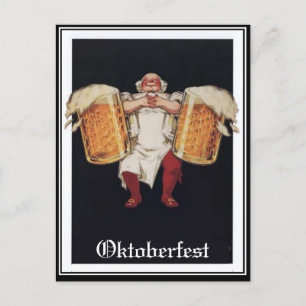 Cartão Postal Oktoberfest Octoberfest Vintage