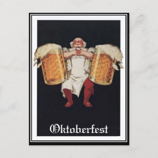 Cartão Postal Oktoberfest Octoberfest Vintage