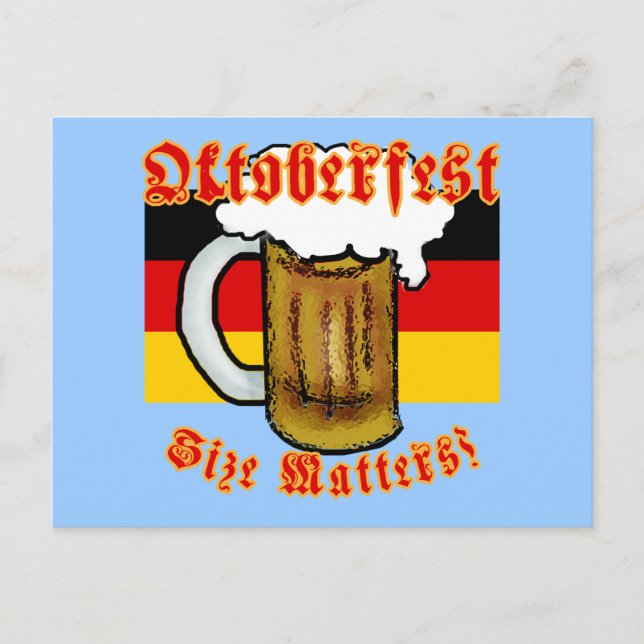 Cartão Postal Oktoberfest Size Importa Tshirt divertida (Frente)