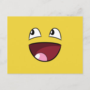 Cartão Postal olá cara feliz