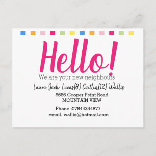 Cartão Postal Olá, conheça os vizinhos